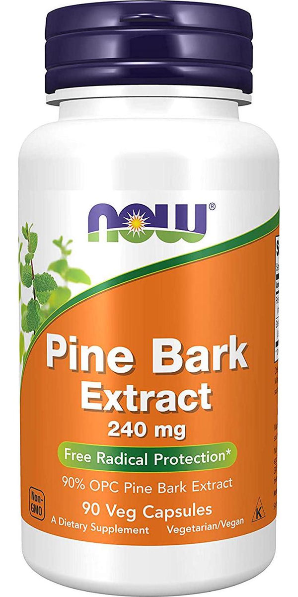 NOW Pine Bark Extract 240 mg,90 Veg Capsules