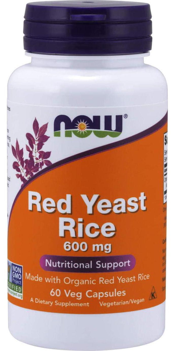 NOW Red Yeast Rice 600mg, 60 Veg Capsules