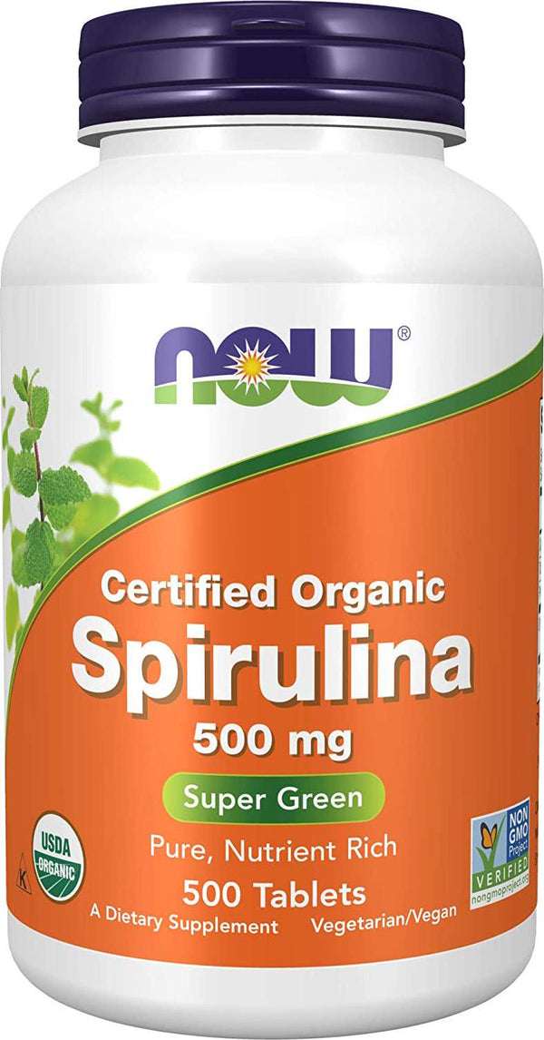 NOW Spirulina 500 mg,500 Tablets
