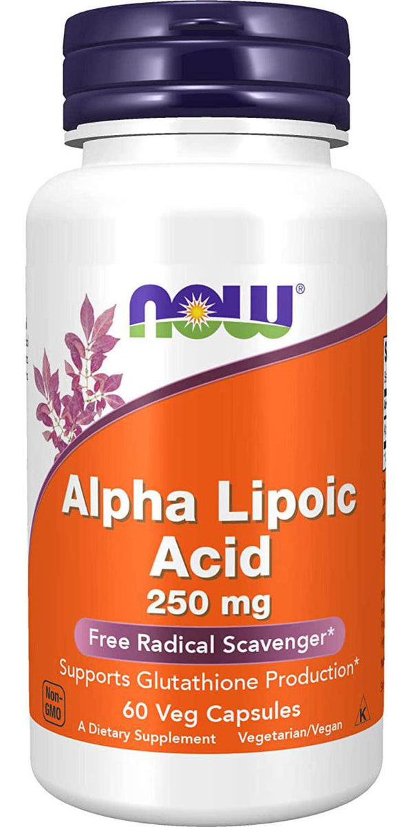 NOW Supplements, Alpha Lipoic Acid 250 mg, 60 Veg Capsules