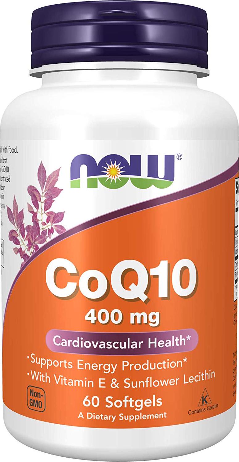 NOW Supplements, CoQ10 400 mg, Pharmaceutical Grade, All-Trans Form produced by Fermentation, 60 Softgels