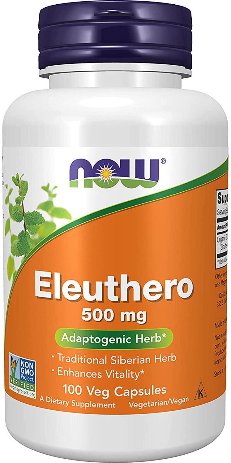 NOW Supplements, Eleuthero (Eleutherococcus senticosus)500 mg, 100 Veg Capsules