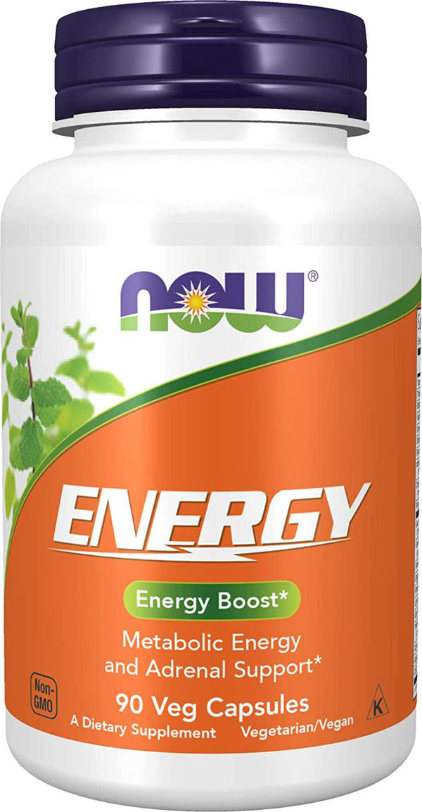 NOW Supplements, Energy Dietary Supplement (lncludes B Vitamins, Green tea, Panax Ginseng and Rhodiola), 90 Capsules