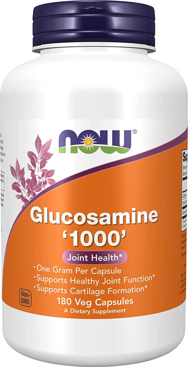 NOW Supplements, Glucosamine &#039;1000&#039;, with UL Dietary Supplement Certification, 1 g Per Capsule, 180 Veg Capsules