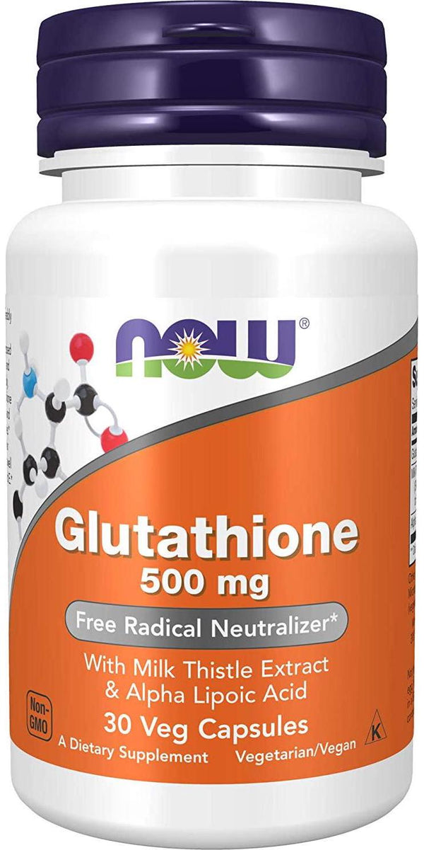 NOW Supplements, Glutathione 500 mg, 30 Veg Capsules
