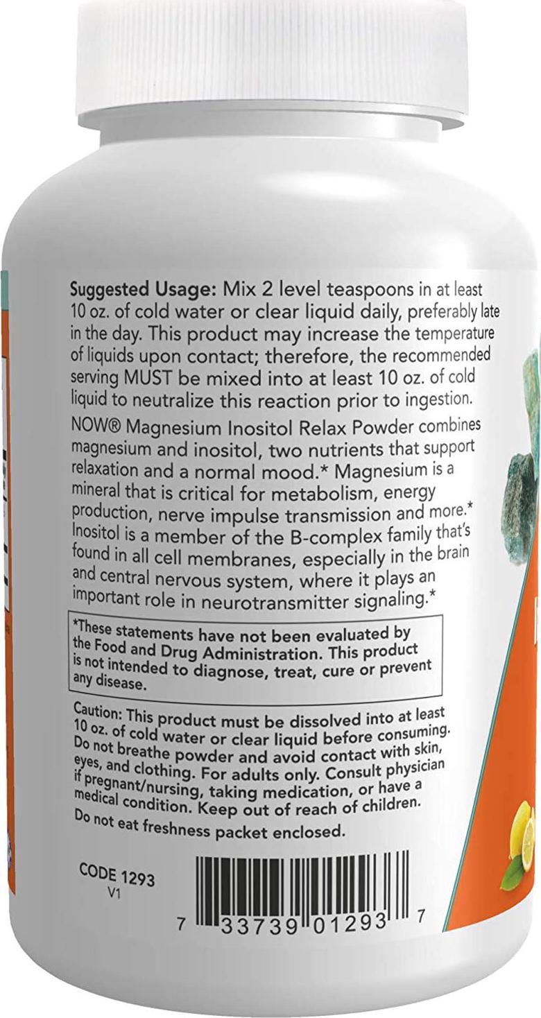 NOW Supplements, Magnesium Inositol Relax, 16-Ounce