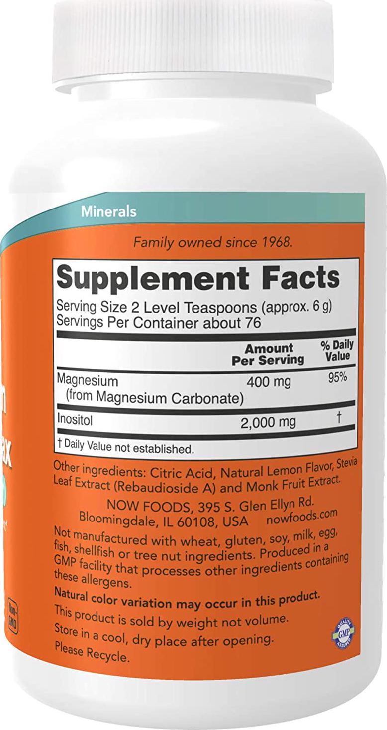 NOW Supplements, Magnesium Inositol Relax, 16-Ounce