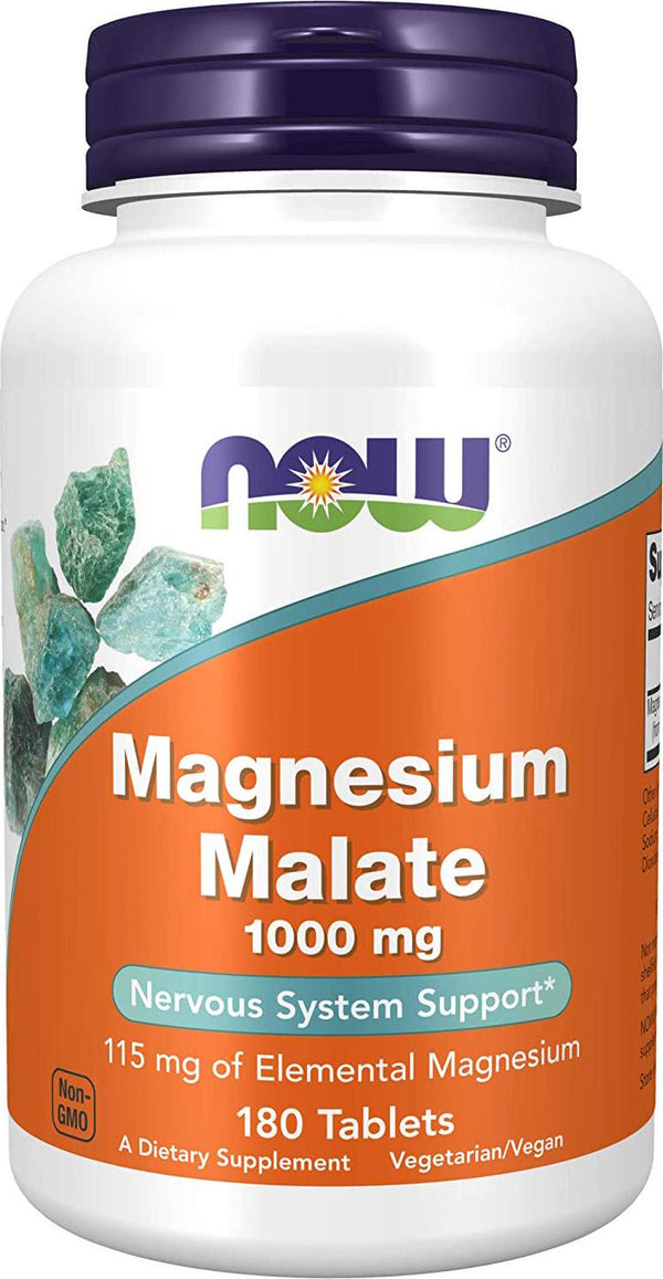 NOW Supplements, Magnesium Malate 1000 mg, 180 Tablets