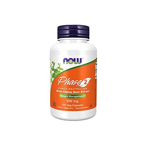 NOW Supplements, Phase 2 (White Kidney Bean Extract) 500 mg, Weight Management*, 120 Veg Capsules