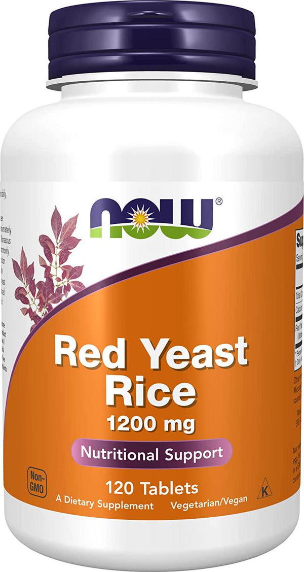 NOW Supplements, Red Yeast Rice (Monascus purpureus) 1,200 mg, Nutritional Support, 120 Tablets