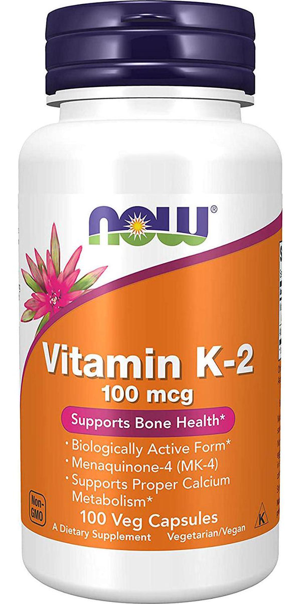 NOW Vitamin K-2 100 mcg,100 Veg Capsules