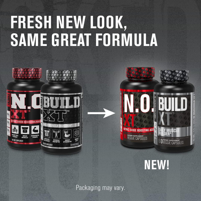 N.O. XT Nitric Oxide Supplement and Build-XT Muscle Builder Bundle