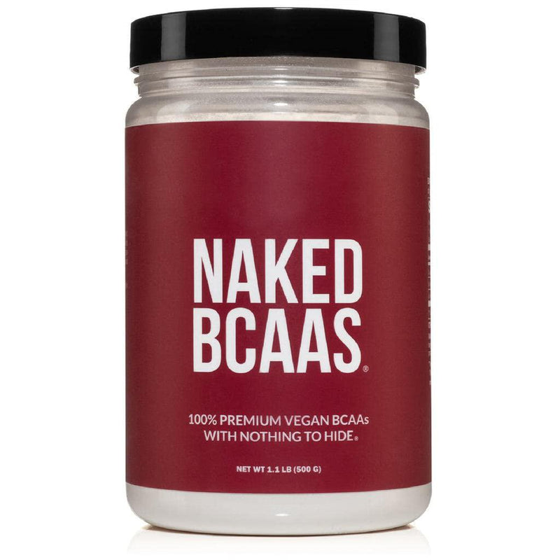 Naked BCAAs Amino Acids Powder - 100 Servings - Vegan Unflavored Branched Chain Amino Acids 500 Grams - 100% Pure 2:1:1 Formula - Instantized All Natural BCAA Powder Supplement to Increase Gains