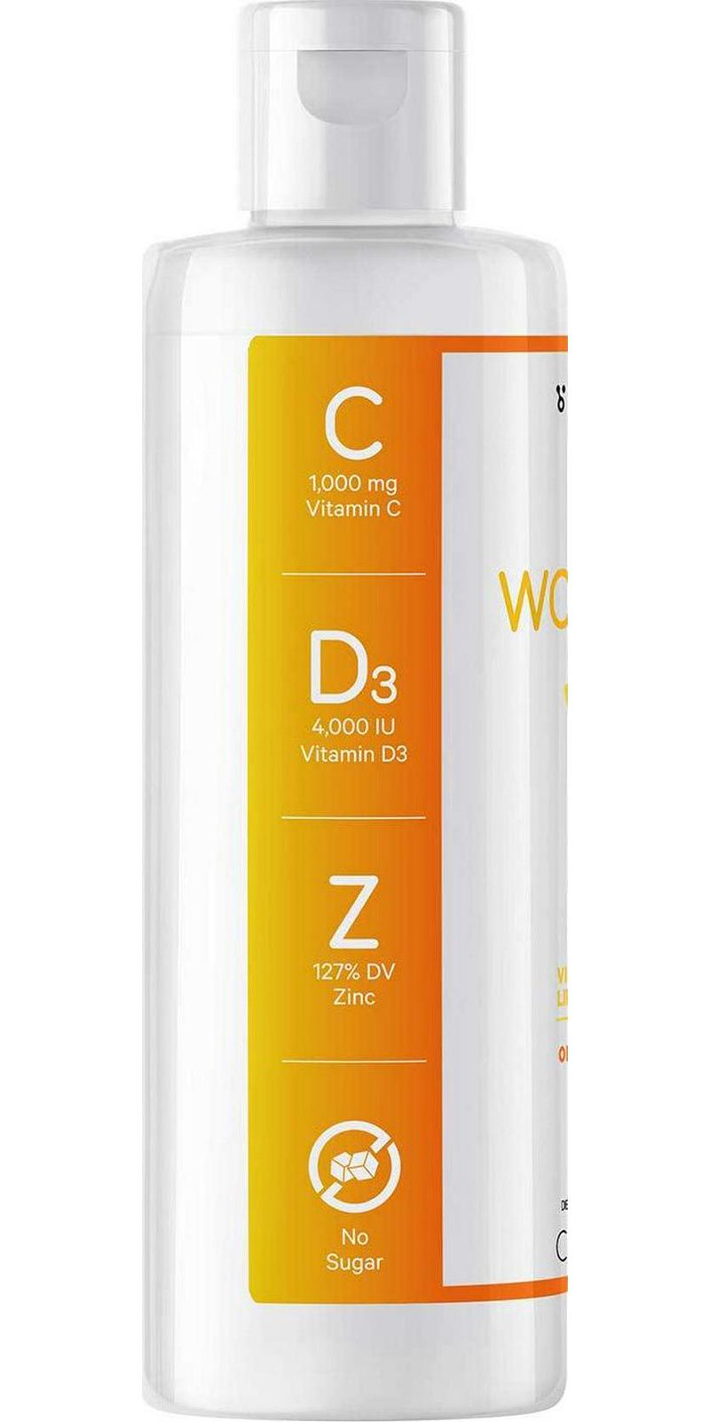 Nanofood Wonder-C Liposomal Vitamin C Liquid Supplement Vitamin D3, E and Zinc, Rose Hips, Quercetin and Echinacea, Non-GMO Liposomes Blend, Orange Tangerine Drops, 1000 mg Vitamin C Per Serving, 16 fl oz