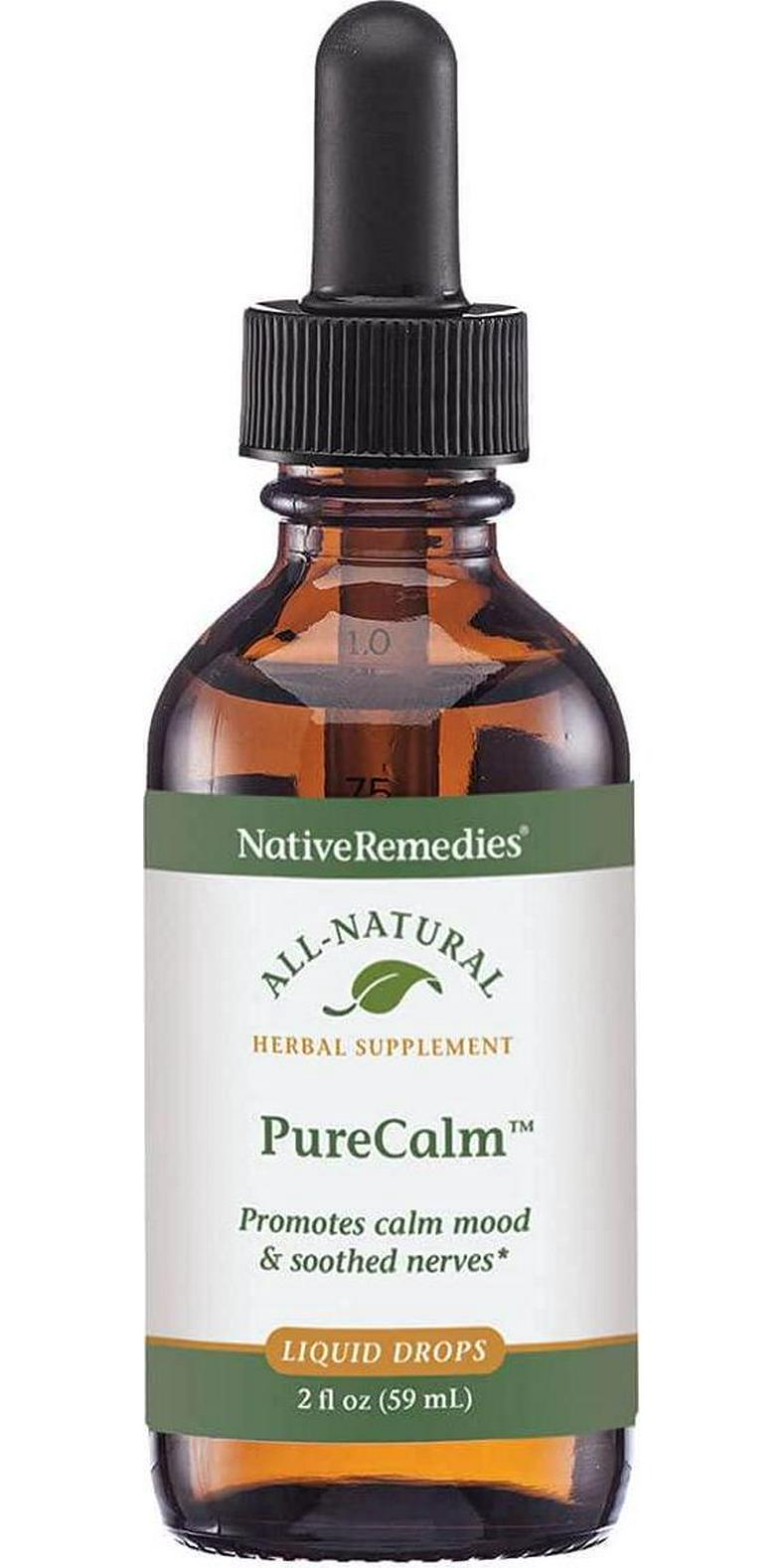 Native Remedies PureCalm - All Natural Herbal Supplement Promotes Feelings of Calm During Times of Pressure, Stress or Nervous Tension - 59mL