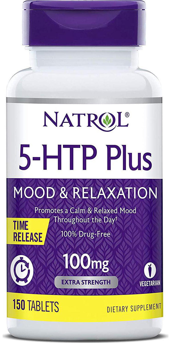 Natrol 5-HTP Plus Time Release, 100mg Tablets,150 Count