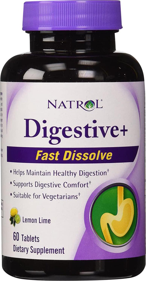 Natrol Digestive Plus Fast Dissolve Nutritional Supplements, 60 Count