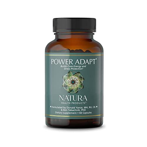 Natura Health Products - Power Adapt Energy and Stress Relief Supplement - Natural Herbal Extracts to Increase Stamina, Build Strength, and Promote Stress Protection - 60 Capsules
