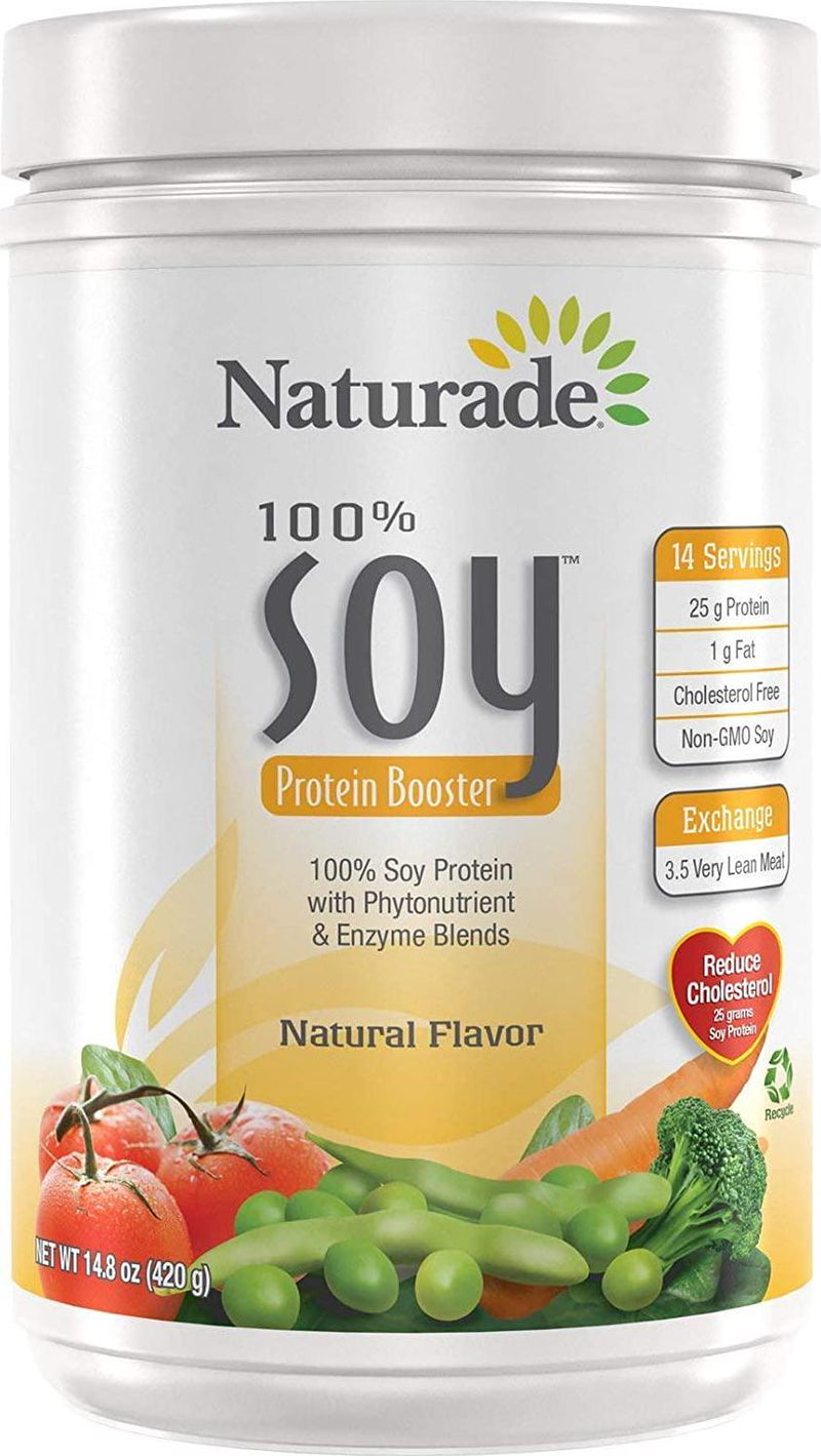 Naturade Soy Protein Booster, 100% Soy Protein with Phytonutrient and Enzyme Blends, 14.8 oz