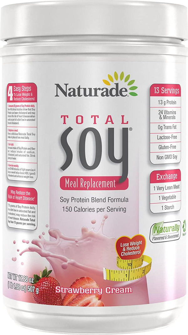 Naturade Total Soy All-Natural Original Powder Strawberry Creme 17.88 oz
