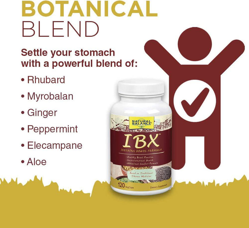 Natural Balance IBX Soothing Bowel Formula | Supports Digestive Health | 120 Veggie Caps