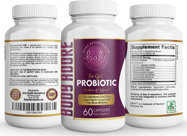 Natural Bloating Probiotic Formula | 10 Billion Active Strains Per Serving | Relieve Upset Stomach