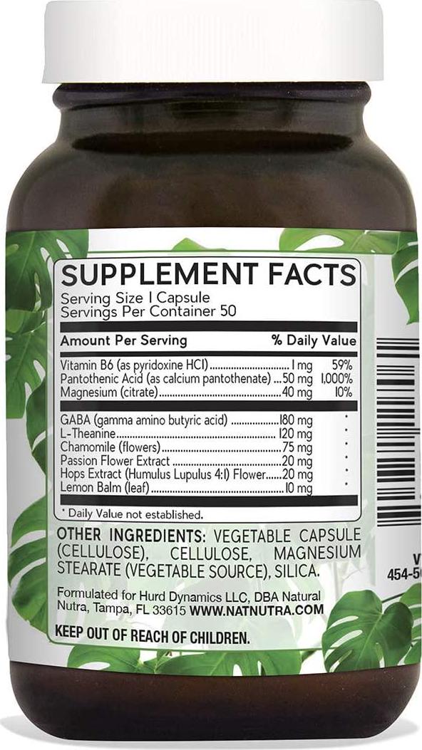 Natural Nutra Ultimate Sleep Formula, Natural, Herbal and Vegan Sleep Aid with L Theanine, GABA, Passion Flower, Chamomile, Lemon Balm, no Melatonin or Valerian Root, 50 Non Habit Forming Capsules