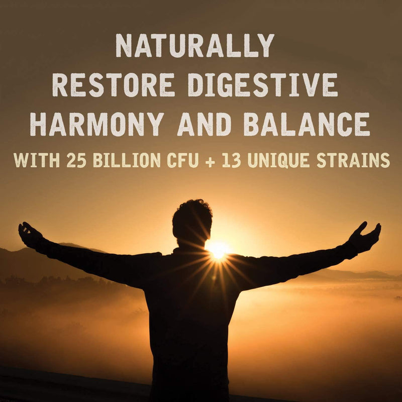 Natural Rhythm Digestive Calm Probiotic (Plus L-Glutamine) 25 Billion CFU and 13 Strains. - Natural Support for Better Digestion - for Bloating and Constipation + Gas Relief and Leaky Gut - 60 Vegetarian Capsules.