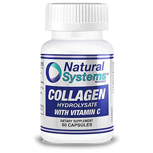 Natural Systems. Collagen with Vitamin C 60 Capsules | Anti-Aging Nutritional Supplement Rich in Vitamin C - Skin, Nails and Hair Rejuvenation