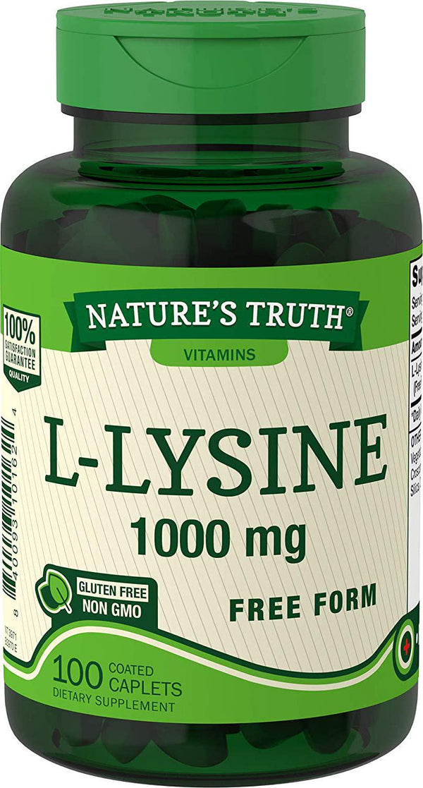 Nature&#039;s Truth, LLysine 1000 mg Capsules, 100 Count