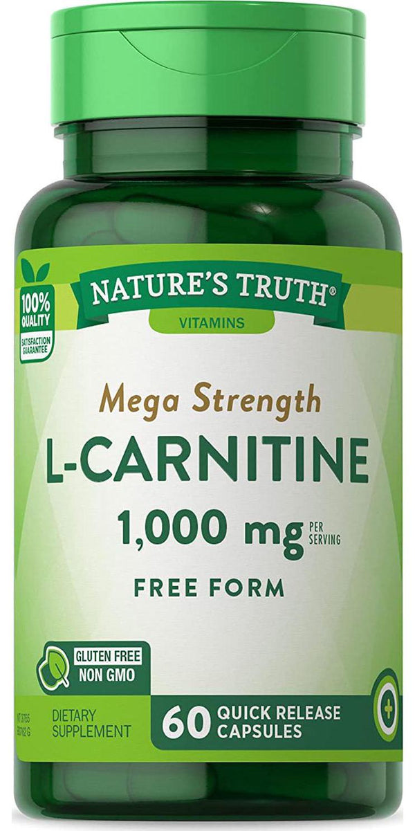 Nature&#039;s Truth L-Carnitine 500 mg Plus CoQ-10 Dietary Supplement, 60 Count