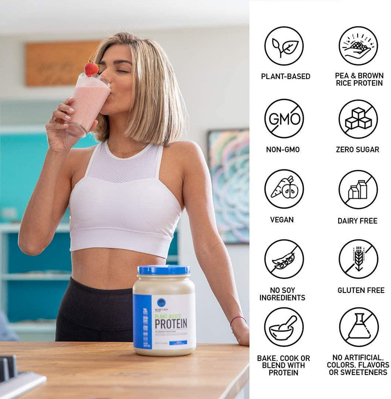 Nature's Best Plant Based Vegan Protein Powder by Isopure - Organic Keto Friendly, Low Carb, Gluten Free, 20g Protein, 0g Sugar, Unflavored, 1.15 Pound (20 Servings)