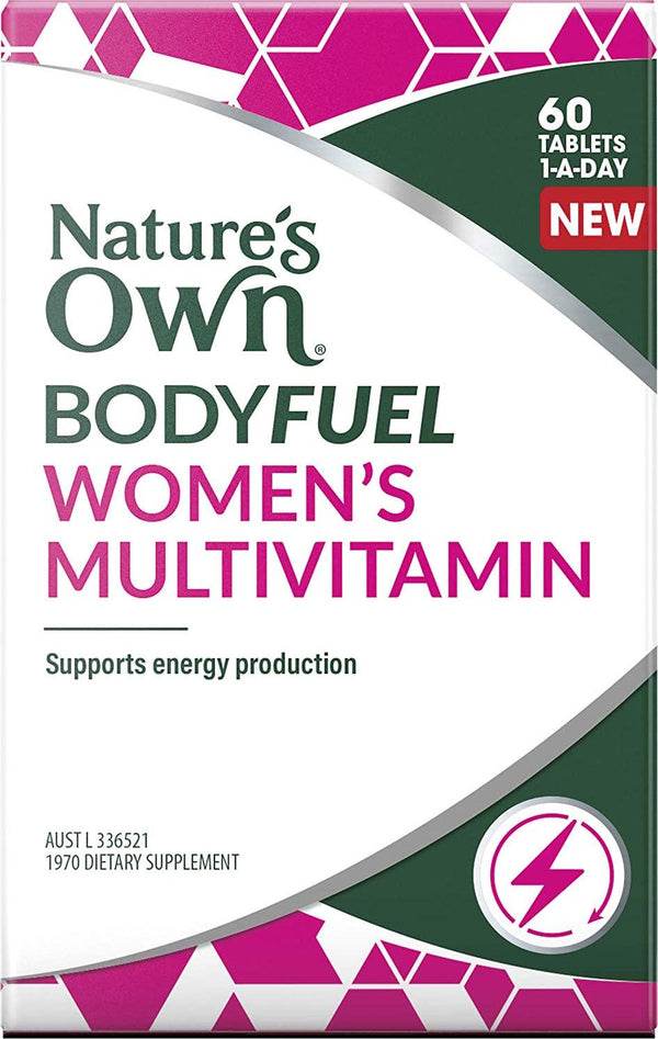 Nature's Own Bodyfuel Women's Multivitamin - Supports Energy Production - Relieves PMS Symptoms, 60 Tablets