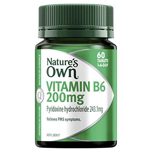 Nature's Own Vitamin B6 200mg with Vitamin B for Energy + Women's Health, 60 Tablets