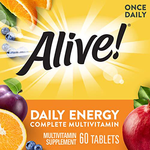 Nature's Way Alive! High Potency Daily Energy Multi-Vitamin Multi-Mineral Once Daily, 60 Tablets