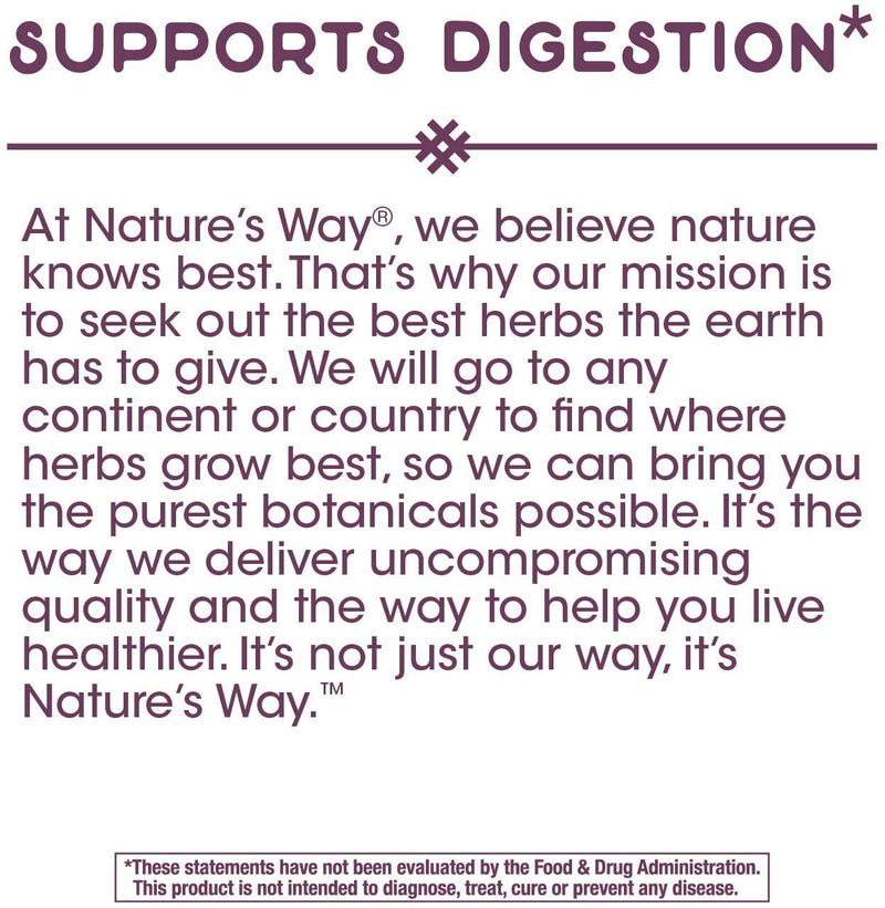 Nature's Way Artichoke Leaf Extract, 13-18% Caffeoylquinic Acids, Dietary Supplement, 60 Vegan Capsules