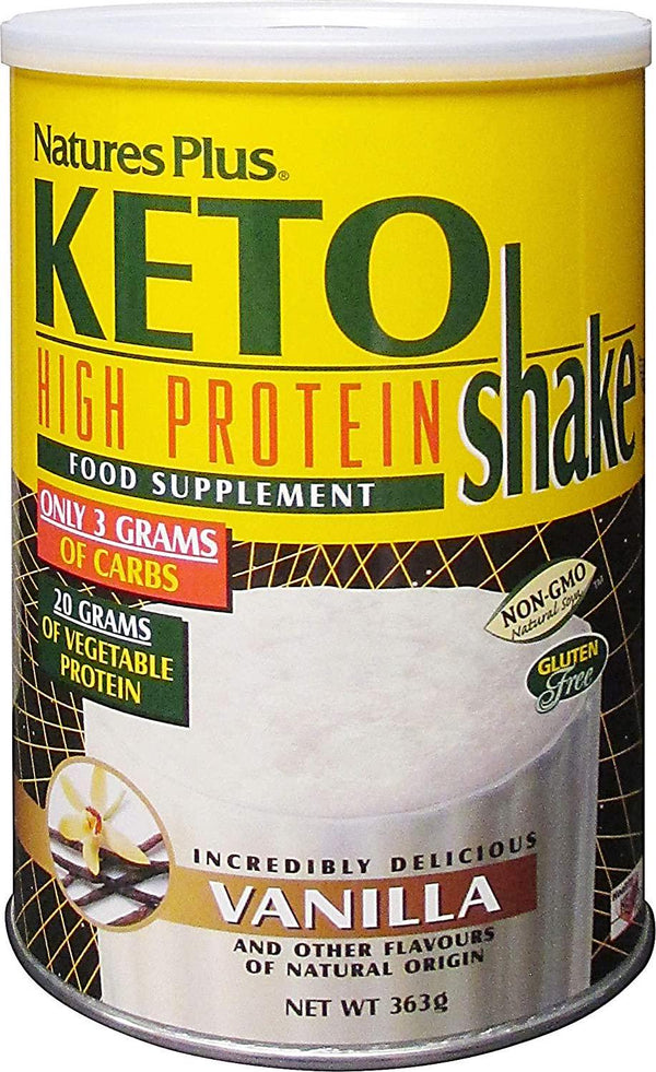 NaturesPlus KETOSlim Vanilla Shake - .80 lbs, Vegetarian Protein Powder - Low Carb Plant-Based Meal Replacement - For Keto, Low Glycemic and Diabetic Lifestyles - Gluten-Free - 11 Servings