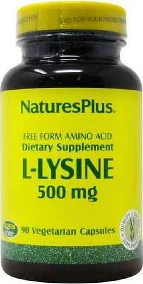 NaturesPlus L-Lysine - 500 mg - 90 Vegetarian Capsules (90 Servings)