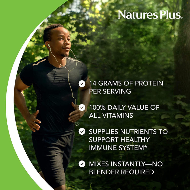 NaturesPlus SPIRU-TEIN, Chocolate - 2.1 lb, Pack of 2 - Plant-Based Protein Shake - Non-GMO, Vegetarian, Gluten Free - 68 Total Servings