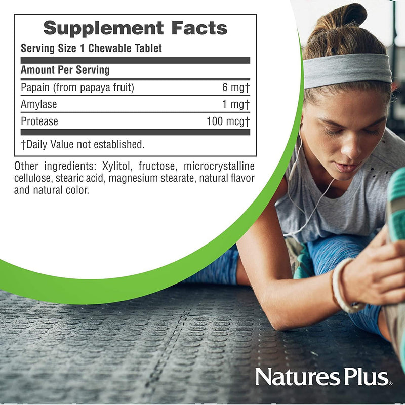 Natures Plus Papaya Enzyme - 180 Chewable Tablets