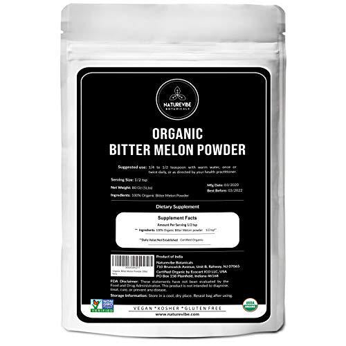 Naturevibe Botanicals Organic Bitter Melon Powder, 5lbs - Momordica Charantia (80 ounces)