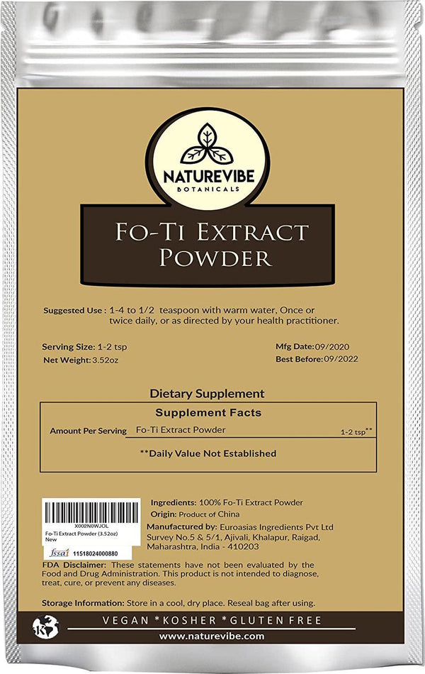 Naturevibe Botanicals Fo-Ti Extract Powder (3.52oz)