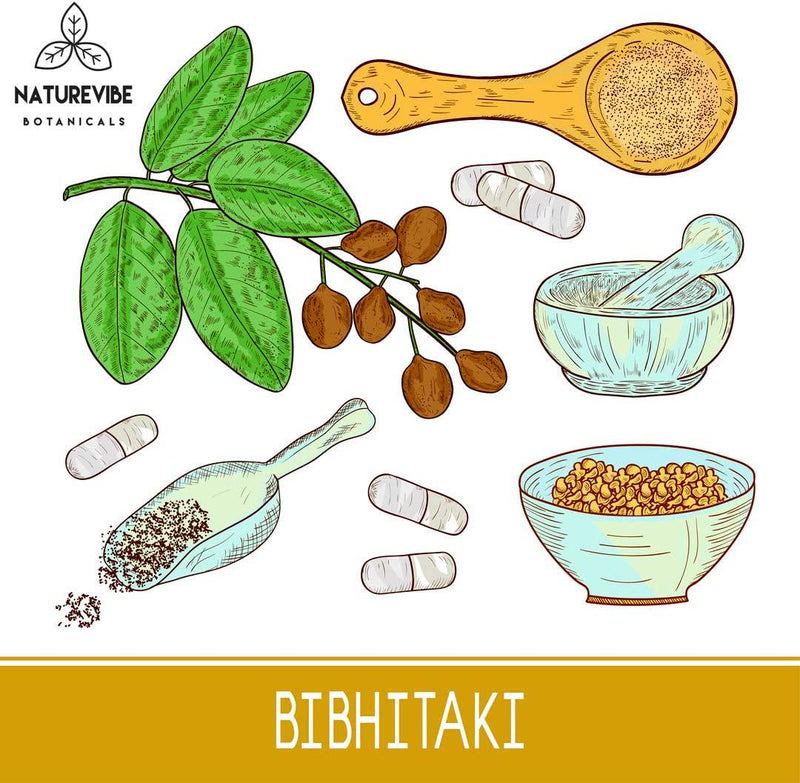 Naturevibe Botanicals Organic Bibhitaki Powder (8 Ounces) - Terminalia Bellirica - 100% Pure and Natural .