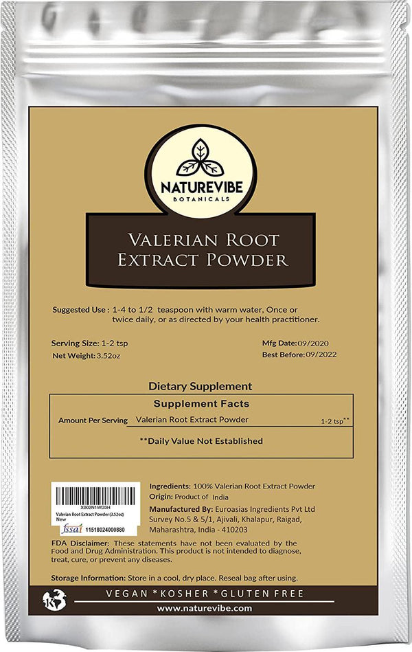 Naturevibe Botanicals Valerian Root Extract Powder (3.52oz)