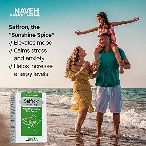 Naveh Pharma Saffron Supplements Saffrox Saffron Extract Capsules - Promotes Healthy Appetite - Natural Support, Mood Booster - 30 Count