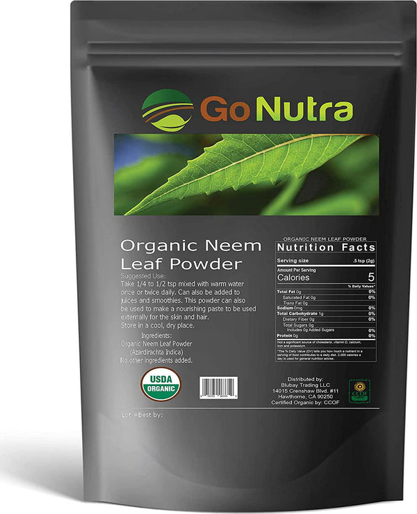 Neem Powder Organic | India Neem Powder 8 oz | Neem Powder for Hair Skin Teeth | Azadirachta Indica