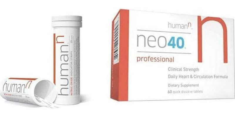 Neo40 Professional Bundle | Nitric Oxide Booster with Methylfolate, Natural Blood Pressure Supplement, May Help Support Healthy Blood Pressure and Circulation, 60 Tablets with N-O Indicator Test Strips