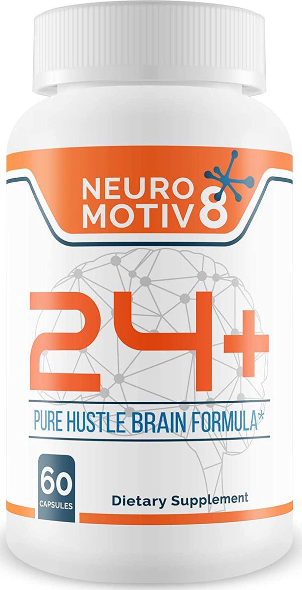 Neuro 24 + Brain Enhancement Formula - Brain Booster - Motiv8 Your Mind with This Pure Hustle Brain Formula Designed to Uplift Your Focus and Support Improved Brain Performance