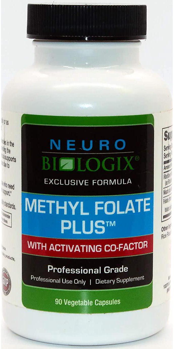 Neurobiologix Methyl Folate PlusTM Supplements - Bioactive Folinic Acid, Methyl Folate Dietary Capsules for Cardiovascular and Nervous System Health, Cell Growth and Tissue Repair (90 Capsules)