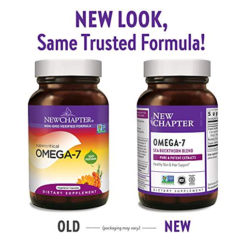 New Chapter New Chapter Supercritical Omega 7 with Sea Buckthorn + Plant Sourced Fatty Acids + Omega 7 + Non-GMO Ingredients - 60 Vegetarian Capsule